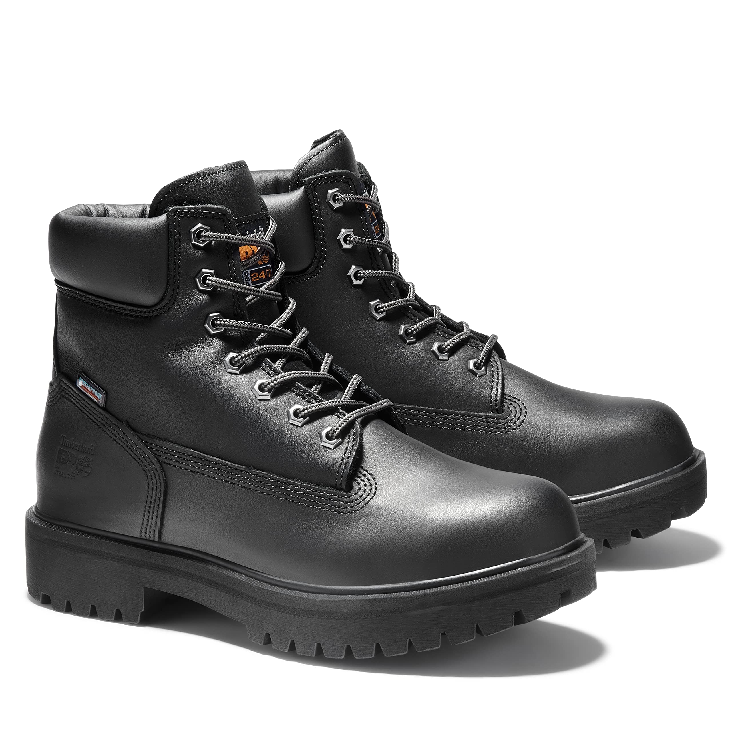 Timberland PRO Men's 6-Inch Steel Toe Waterproof Work Boots - Insulated Safety Shoes for Construction, Hiking & Outdoor Work