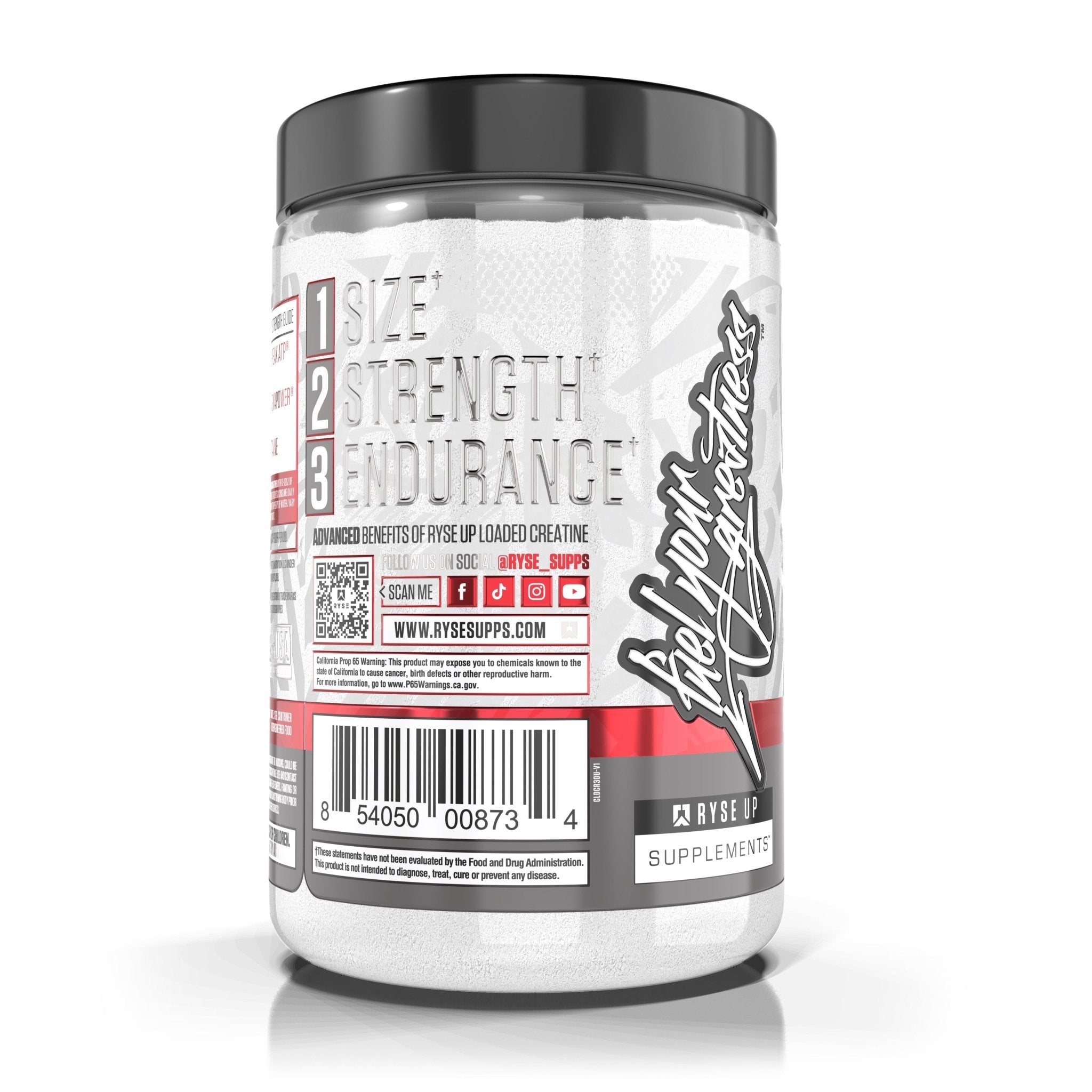 RYSE Loaded Creatine Monohydrate Powder - Premium Muscle Recovery & Strength Supplement for Athletes & Bodybuilders - Post-Workout, Gym & Fitness Performance Booster