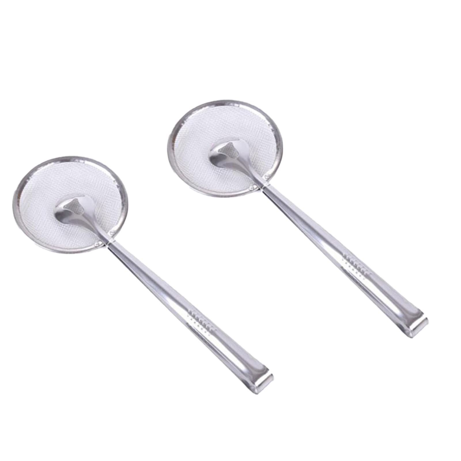 Premium Stainless Steel Oil-Frying Filter Spoon with Clips - Multi-Purpose Kitchen Tongs for Deep Frying, Cooking, and Food Strainer - Perfect for Restaurants, Home Kitchens, and Outdoor BBQ