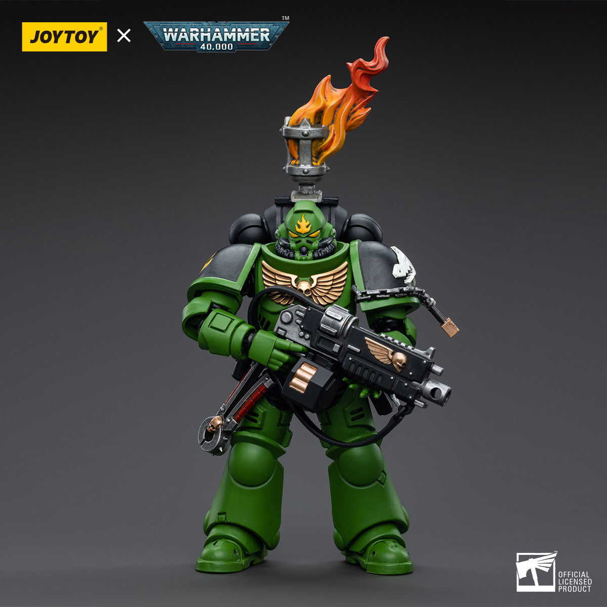 1/18 JOYTOY 3.75 Inch Warhammer 40K Salamanders Space Marines Intercessors Action Figure Set (4pcs) - Perfect for Collectors, Tabletop Gaming & Display Scenes