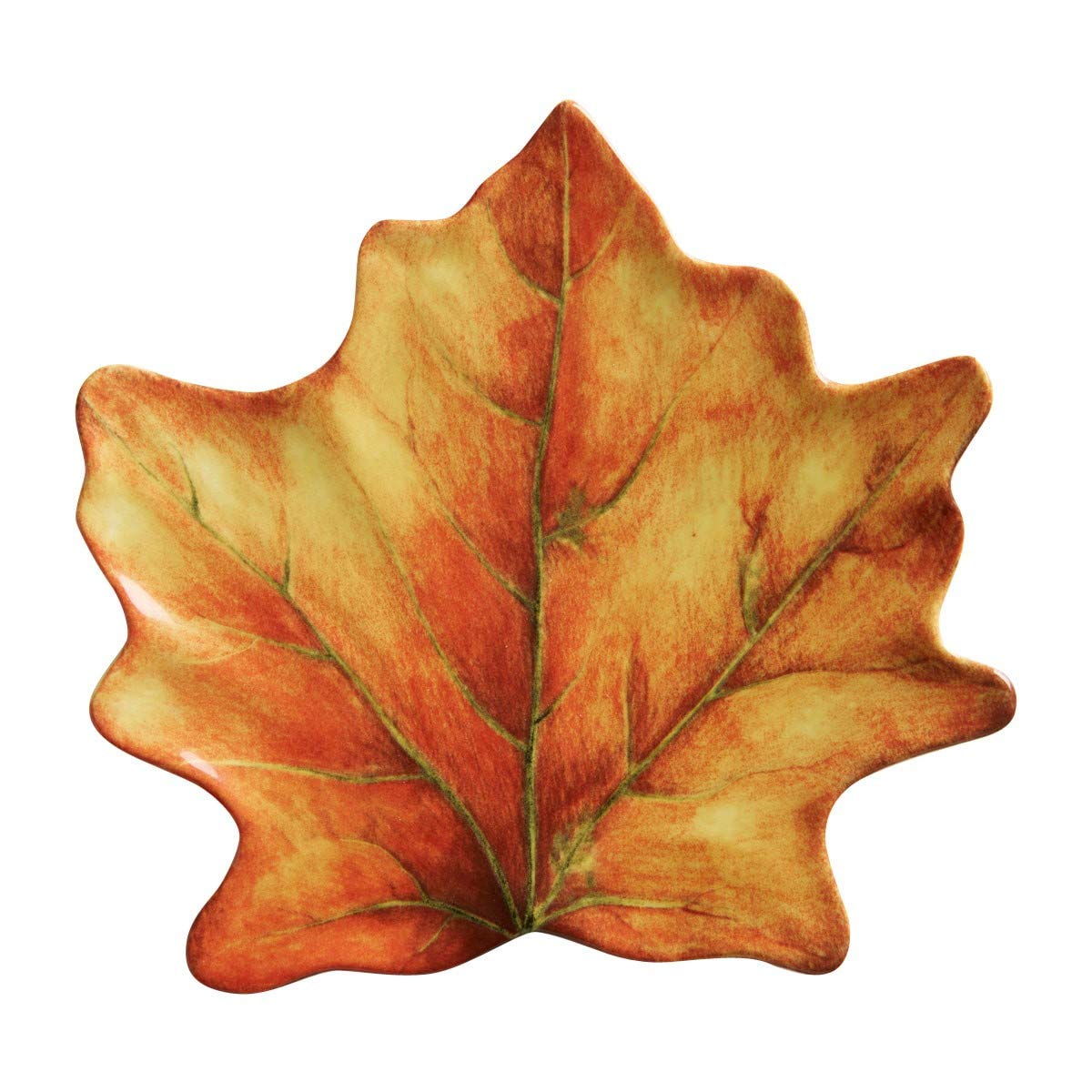 Juliska Forest Walk Leaf Cocktail Plate Set of 4 - Elegant Appetizer Dishes for Dinner Parties, Wedding Receptions & Holiday Entertaining