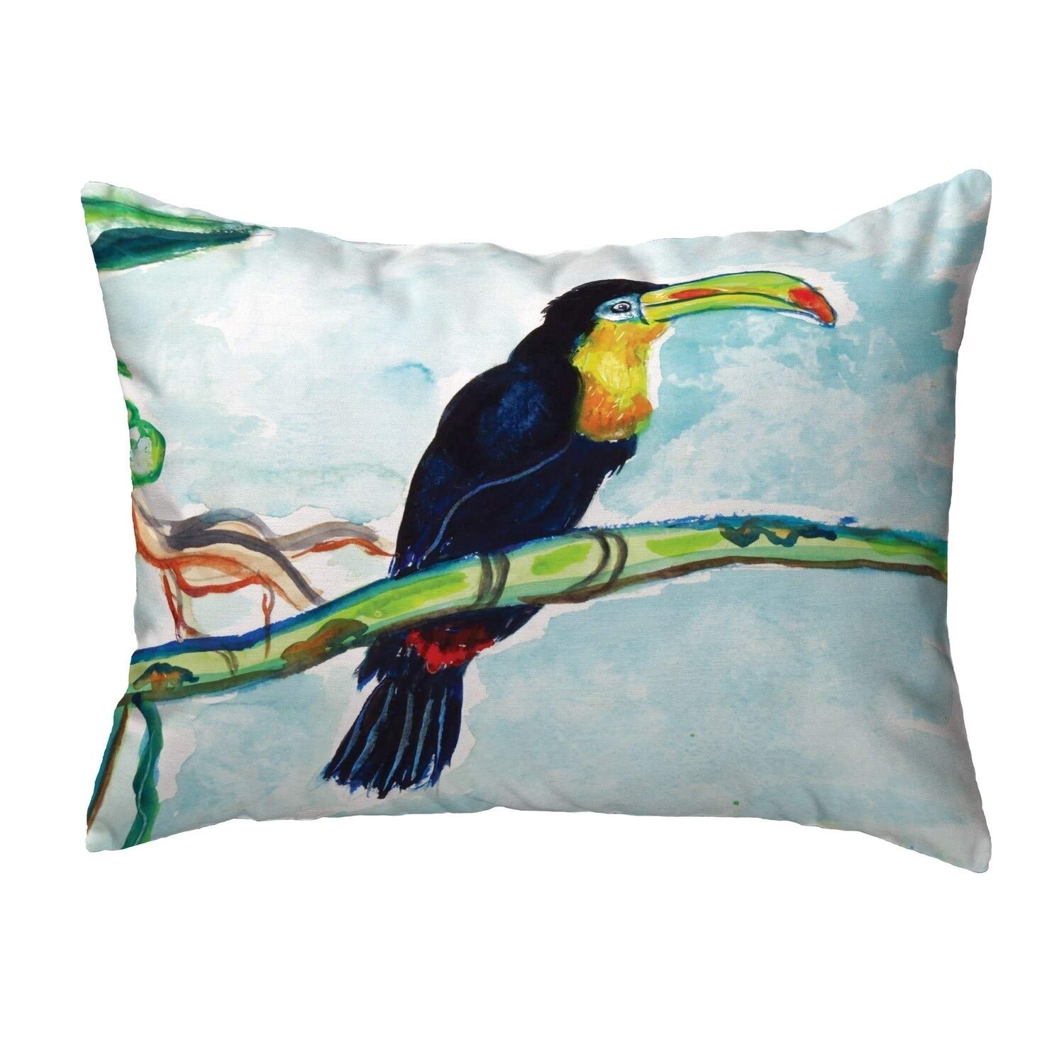 Betsy Drake KS550 Decorative Throw Pillow 11x14 Inches - Soft Multi-Color Cushion for Sofa, Bed, Living Room & Home Decor
