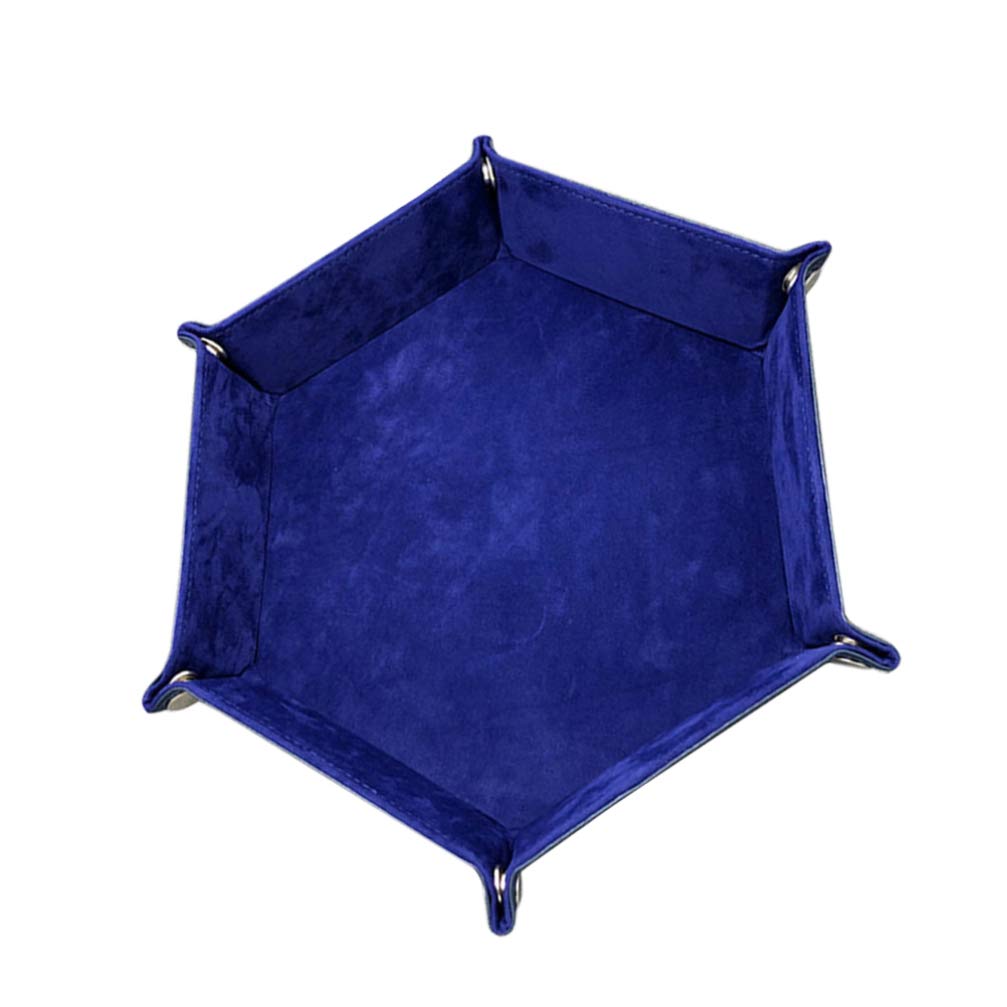 Premium Hexagon Dice Tray - Genuine Leather RPG Dice Rolling Tray for D&D, MTG, Board Games & Tabletop Gaming Accessories