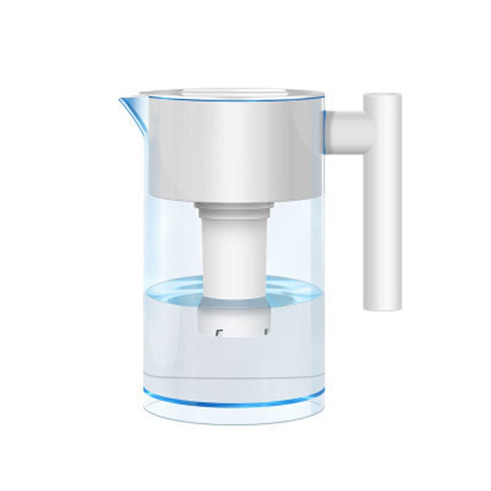 NFEGSIYA 3.5L Alkaline Water Filter Pitcher with Carbon Filter - BPA Free Kitchen Water Purifier for Home & Outdoor Use (White) | Improves Taste & Removes Impurities for Drinking, Cooking & Camping