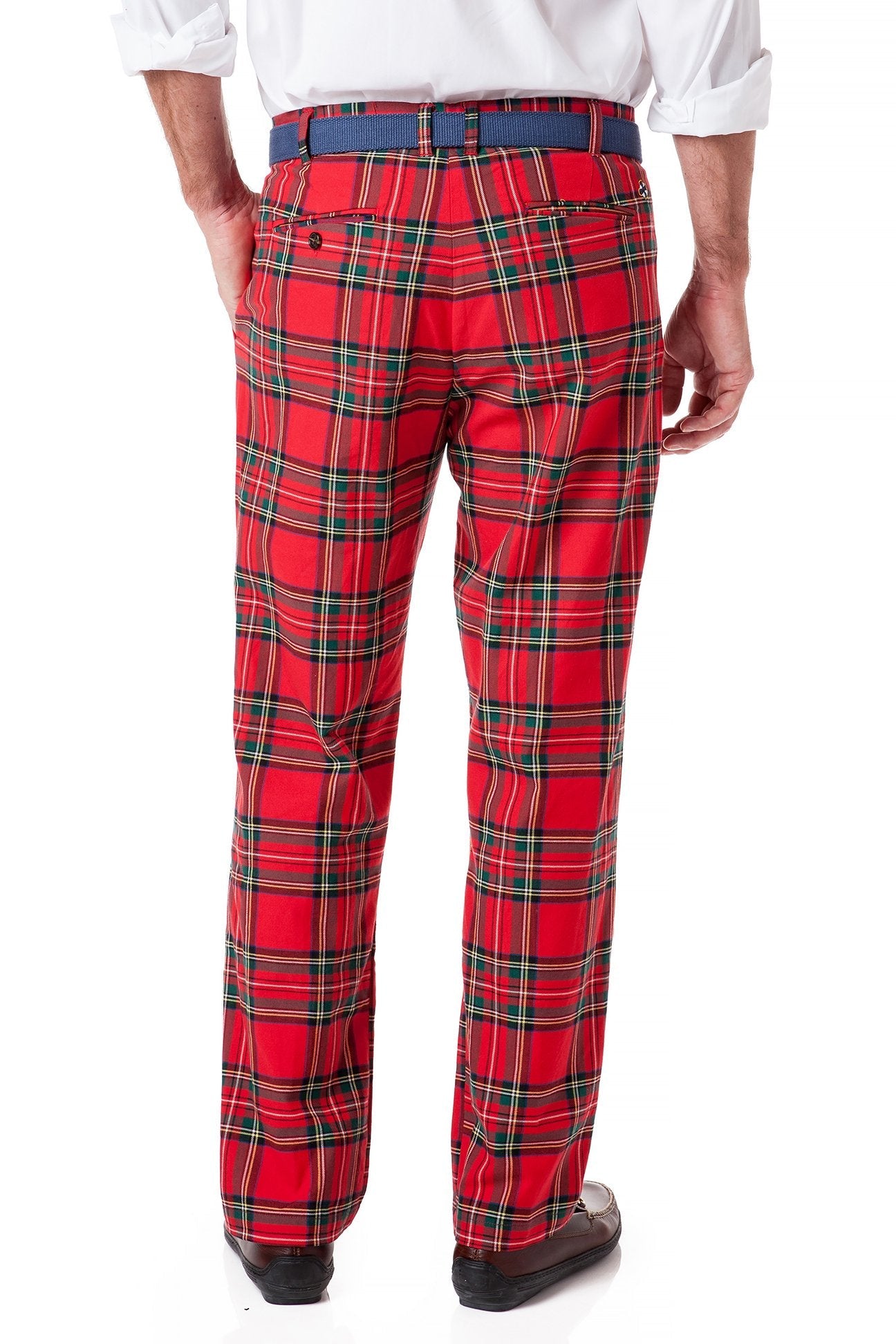 Stretch Twill Harbor Pant in Royal Stewart Tartan Plaid - Comfortable & Stylish for Casual Wear, Office & Outdoor Activities