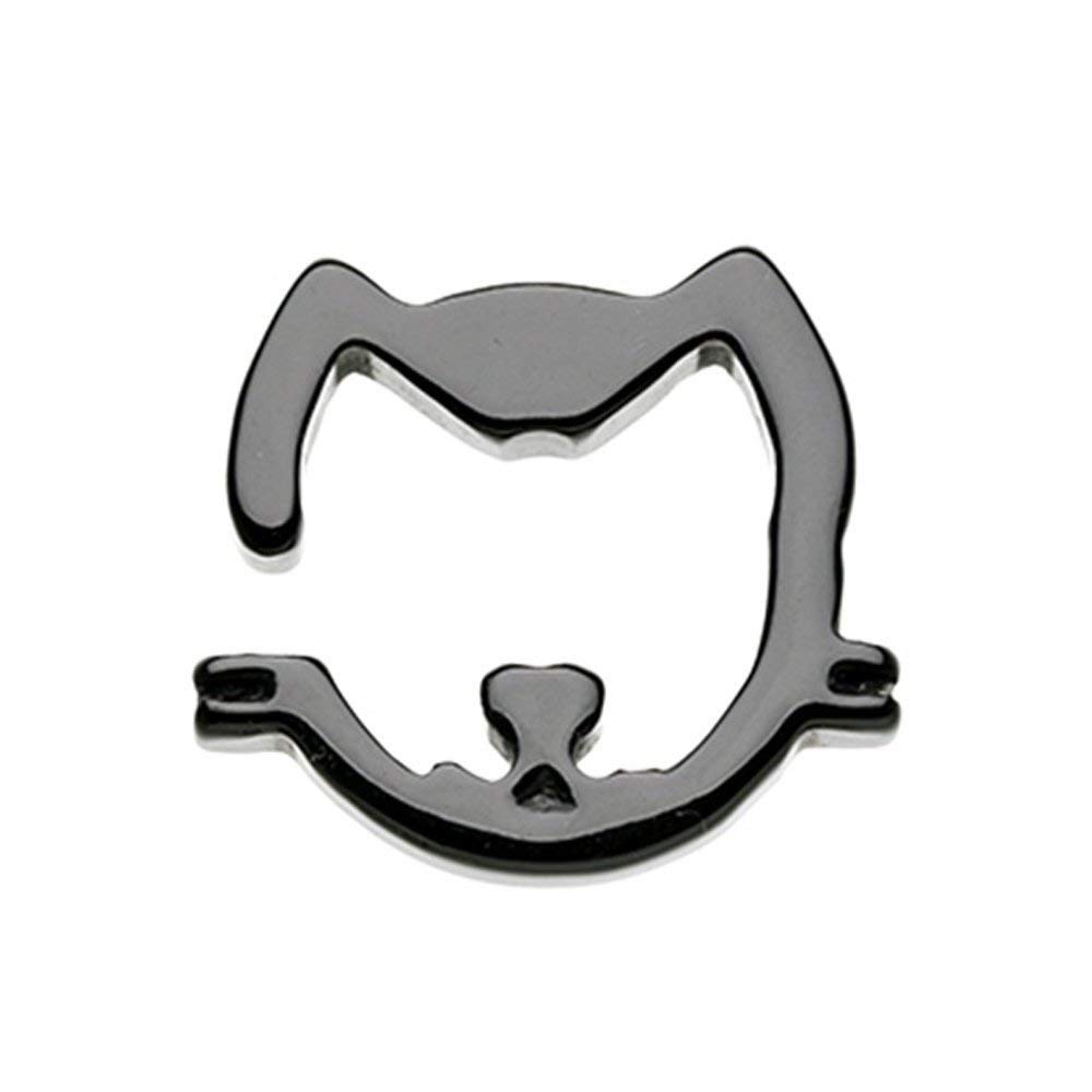 Black Cat Acrylic Ear Gauge Hanger - Gothic Jewelry for Piercings