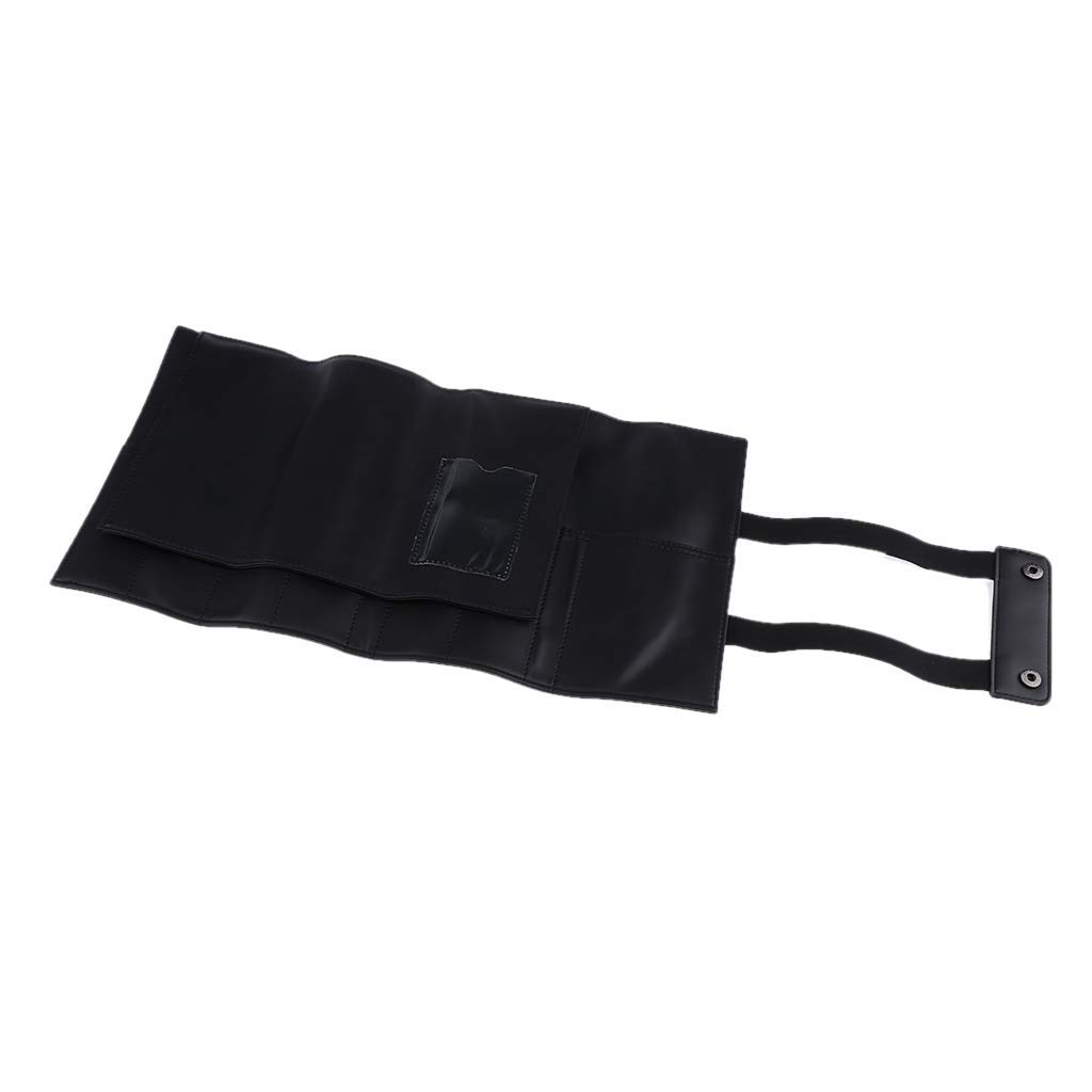 Professional PU Leather Hairdressing Scissor Bag - Hair Stylist Tool Organizer with Storage Pockets for Salon Shears, Combs & Accessories (Black) - Perfect for Salon Professionals & Mobile Hairstylists
