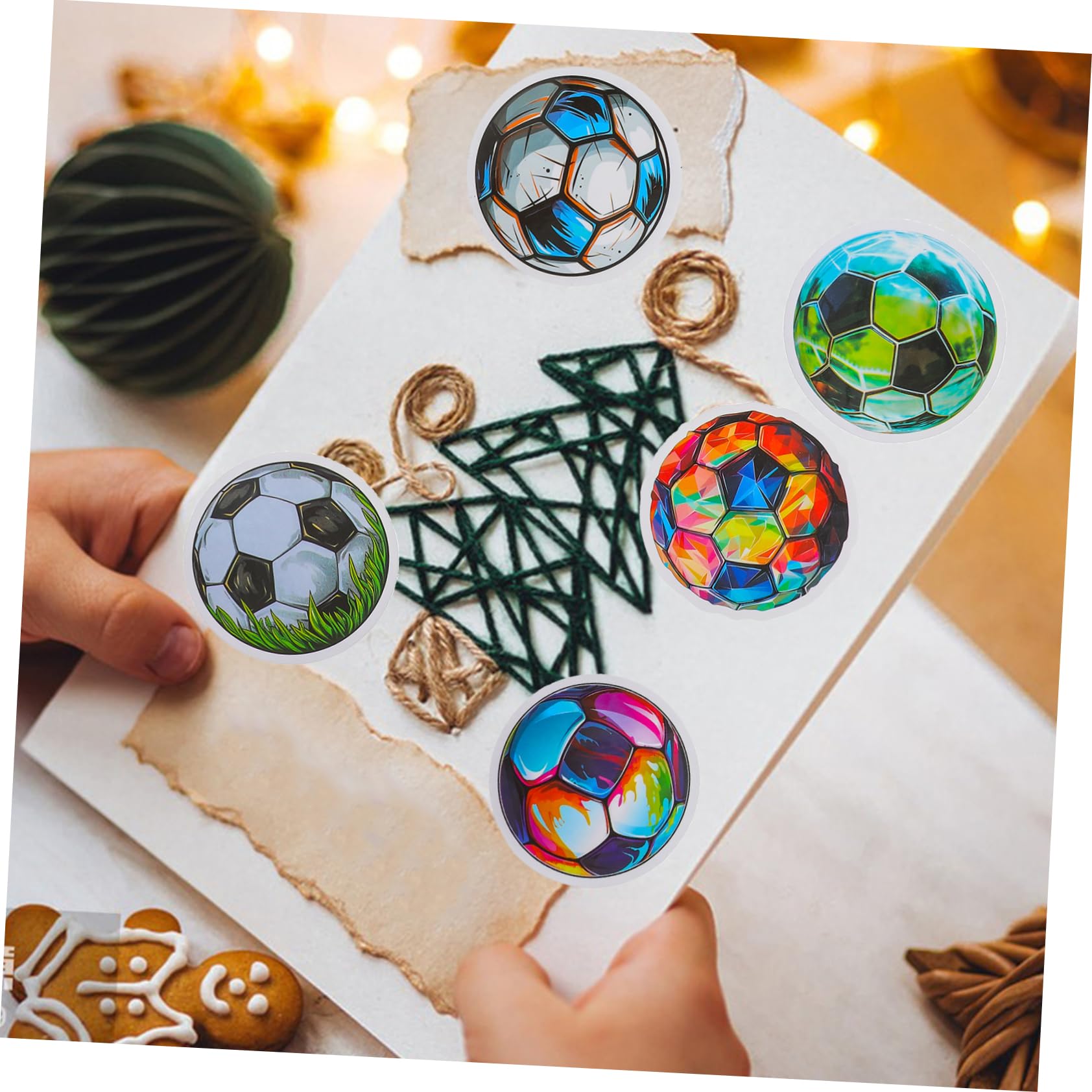 50pcs Football Stickers Set - Sports Ball Decals for DIY Decor, Scrapbooking, Water Bottles & Laptop - Easy Peel & Stick Vinyl Stickers for Kids Room, Party Supplies & Sports Enthusiasts