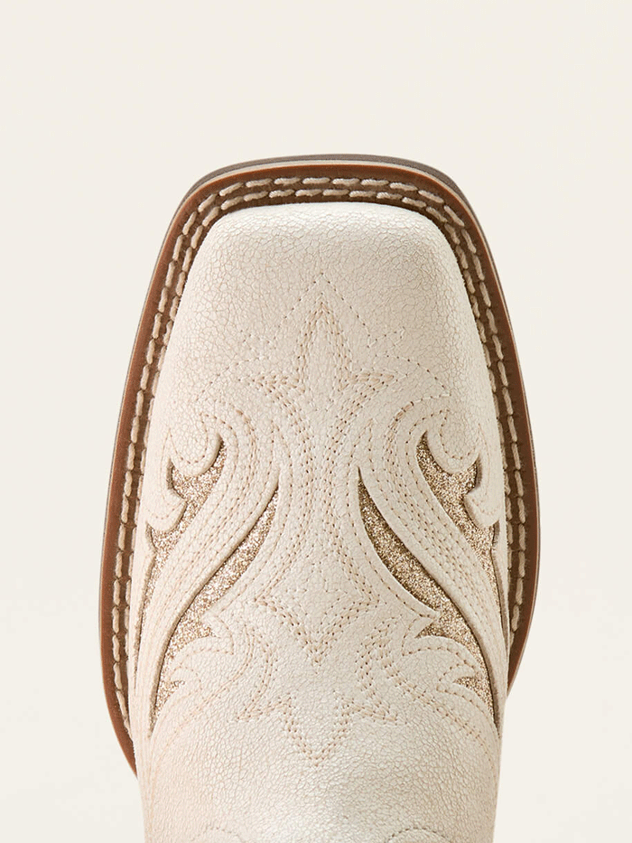 Ariat Women's Round Up Bliss Western Boots - Distressed Ivory - Comfortable Cowgirl Boots for Riding, Country Fashion & Outdoor Activities