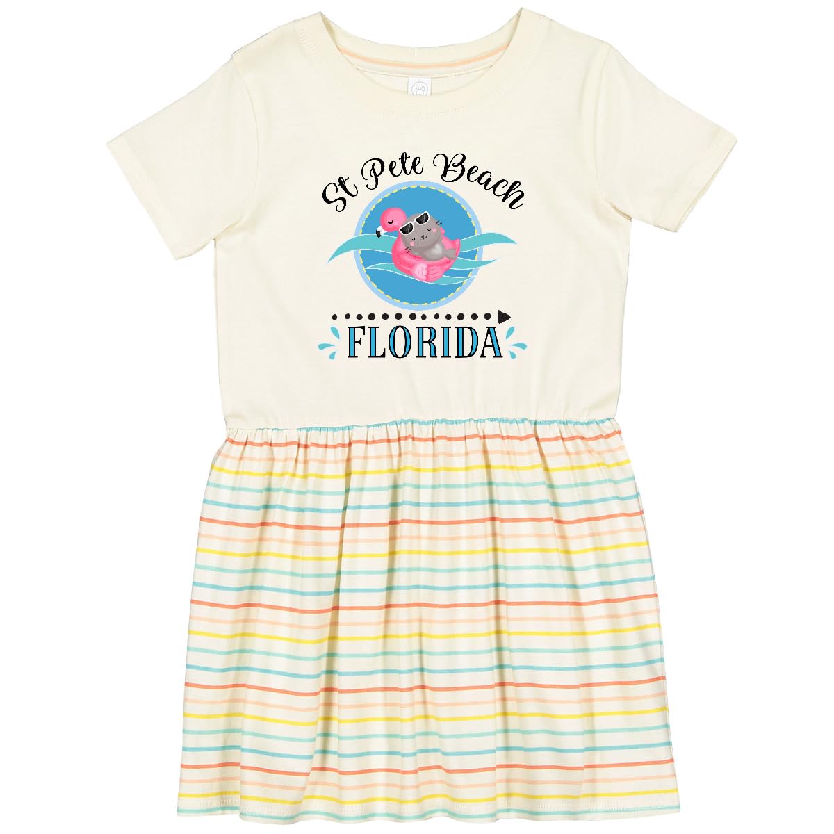 Inktastic St Pete Beach Florida Vacation Gift Toddler Dress - Cute Outfit for Beach Trips, Family Photos & Summer Holidays