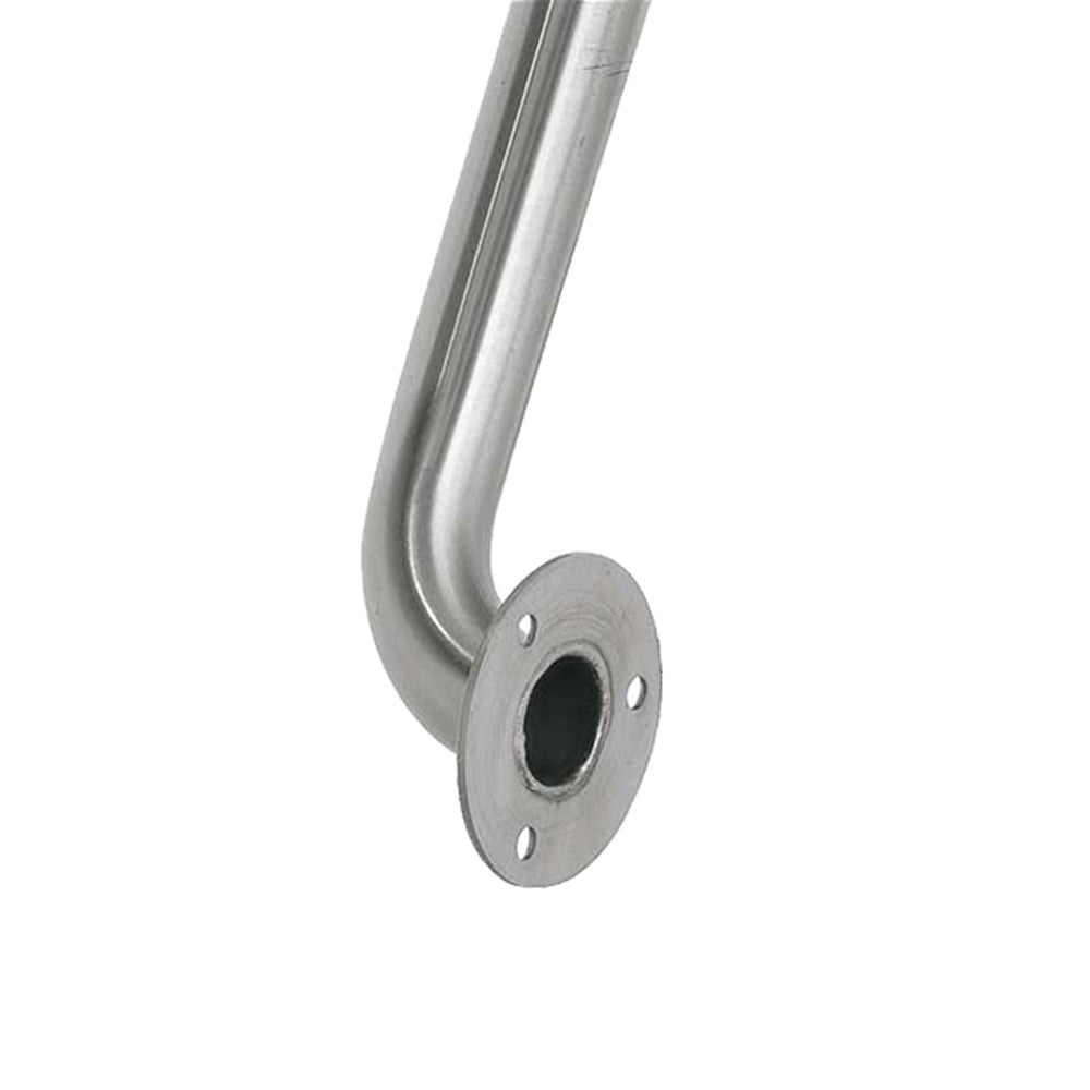 ASI 3401 12-Inch Straight Grab Bar with Exposed Flange in Satin Finish - Ideal for Bathroom Safety and ADA Compliance