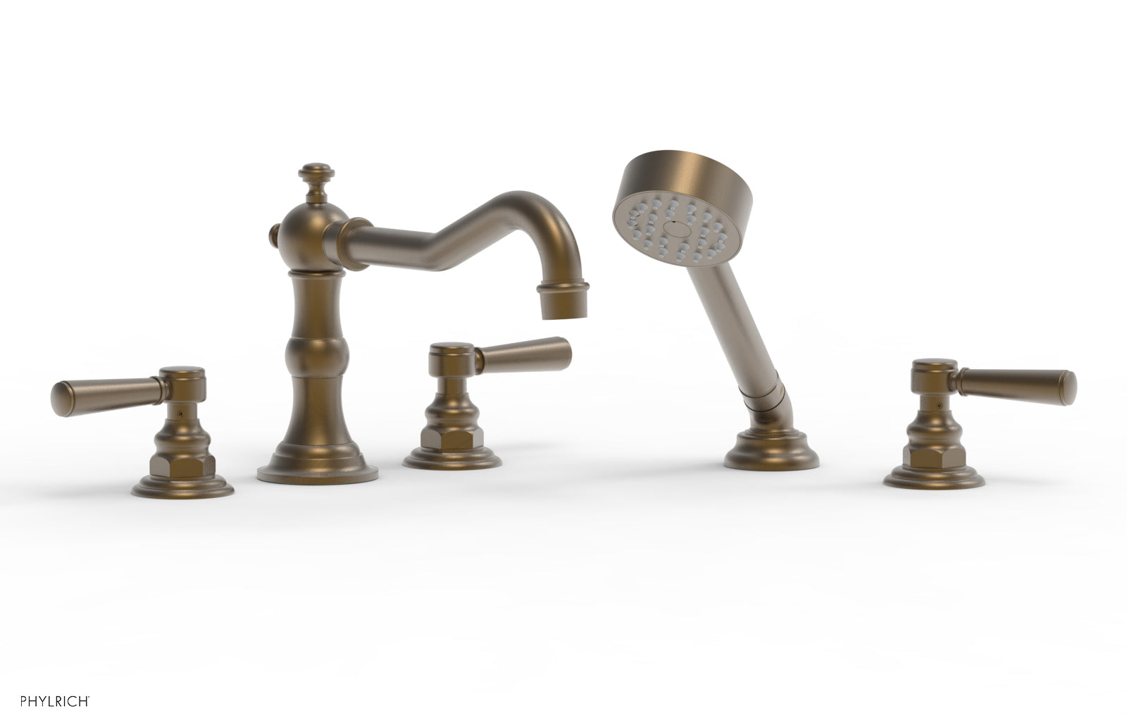 HENRI Deck Mount Tub Set with Hand Shower and Lever Handles - 161 49 | Modern Bathroom Faucet for Bathtub | Perfect for Spa-Like Relaxation and Home Renovation