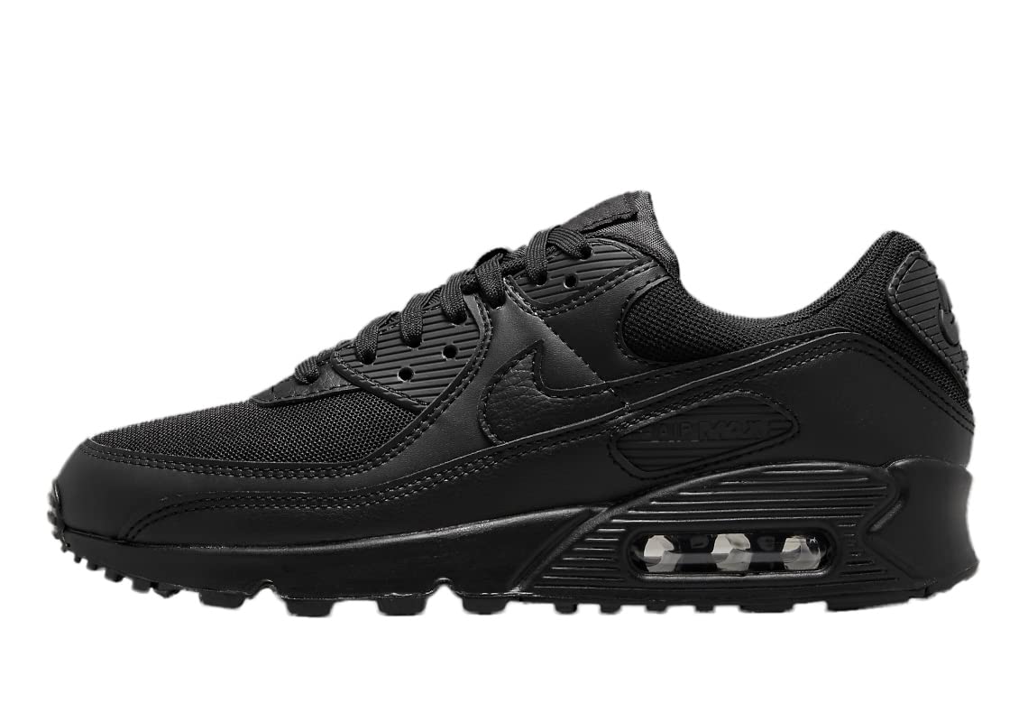 Nike Women's Air Max 90 Running Shoes - Black/Black-Black-Black (DH8010 001) | Comfortable Athletic Sneakers for Women, Gym Workout & Casual Wear
