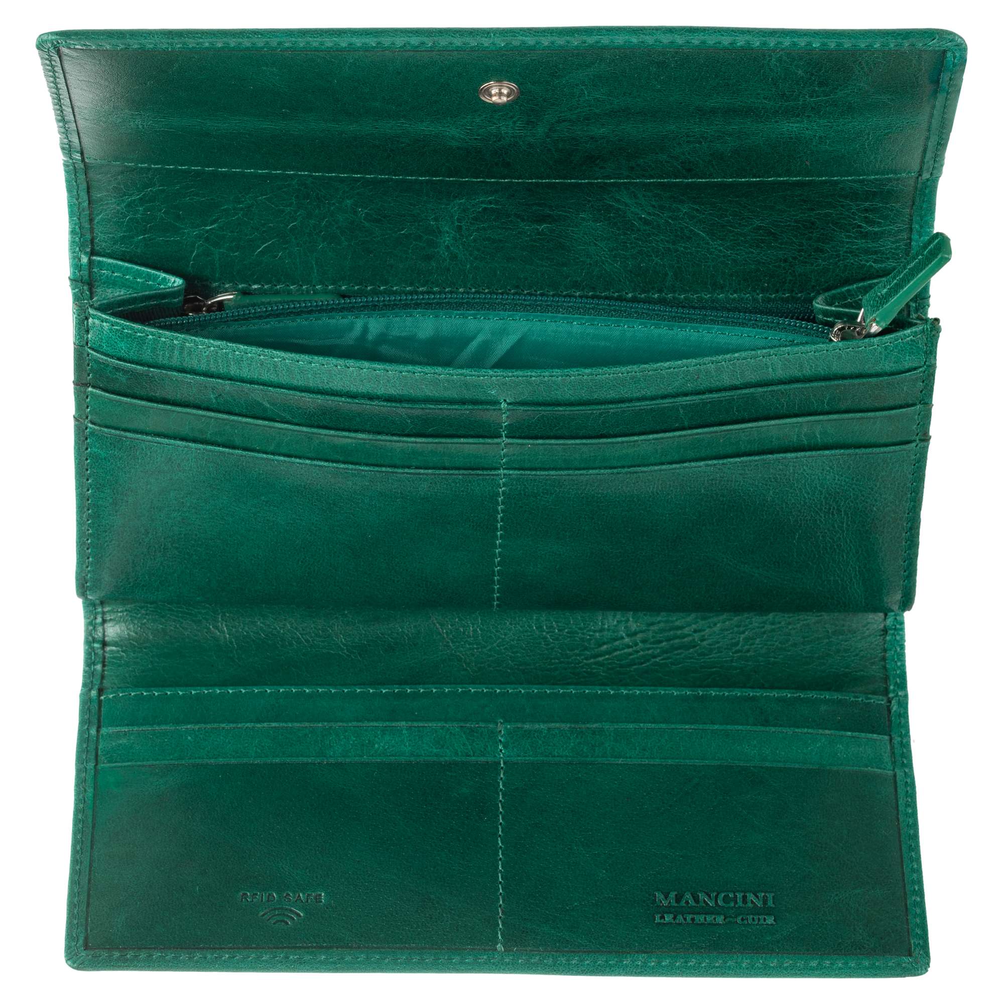 Mancini South Beach RFID Blocking Trifold Wallet - Slim & Secure for Travel, Business & Everyday Use