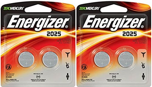 Energizer 2025BP-2 Lithium Button Cell Batteries (4-Pack) - Perfect for Watches, Calculators & Key Fobs - Long-Lasting Power Supply