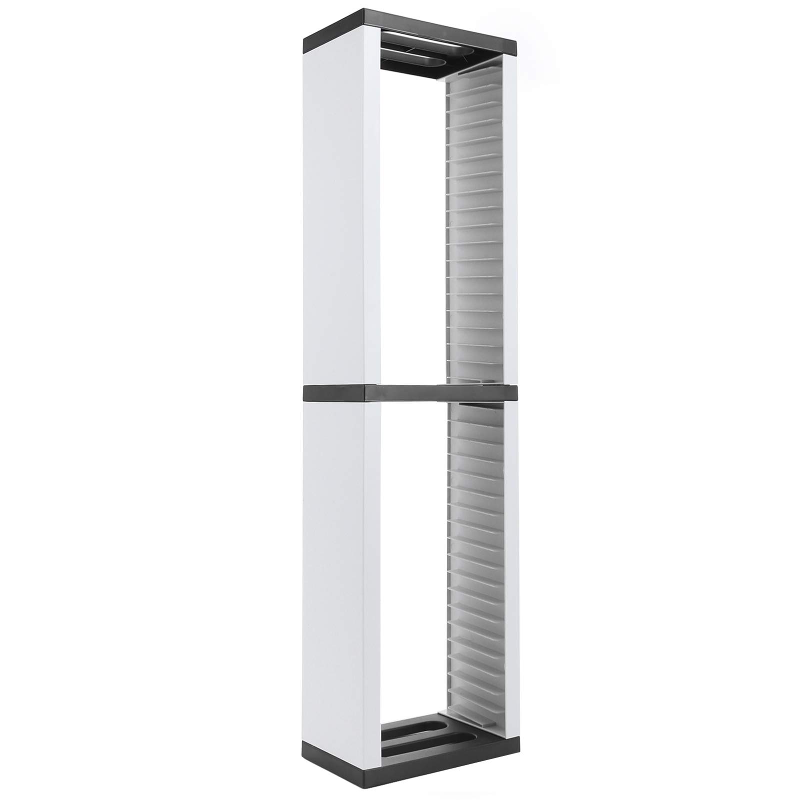 Wendeekun 36-Slot CD/DVD/Game Disk Storage Rack - Protective Tower Stand for PS5, Nintendo Switch, Xbox Series X - Durable Media Organizer for Home & Office Use
