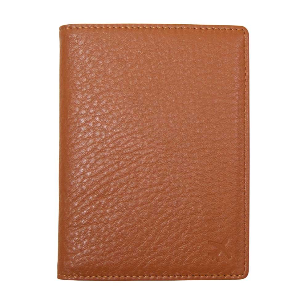 Genuine Leather RFID Blocking Passport Holder & Travel Wallet - Compact Card Case for Men & Women (Brown) - Perfect for Airports, Business Trips & International Travel