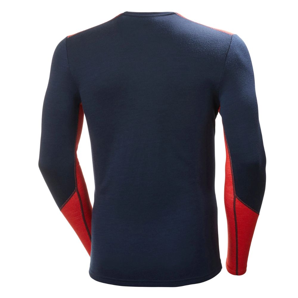 Helly Hansen Lifa Merino Midweight Ski Base Layer Top & Bottom Set - Thermal Underwear for Men & Women - Moisture Wicking Cold Weather Gear for Skiing, Snowboarding & Winter Sports (Navy Blue)