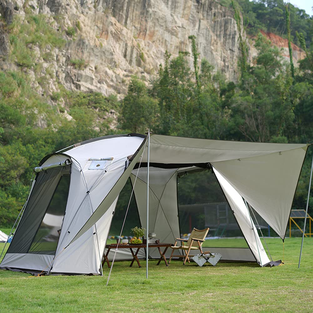 Instant Pop-Up Tent for 5-8 People, Double Door Family Camping Dome Tent with Carry Bag - Lightweight & Easy Setup for Outdoor Camping, Hiking, Beach Trips and Backyard Adventures
