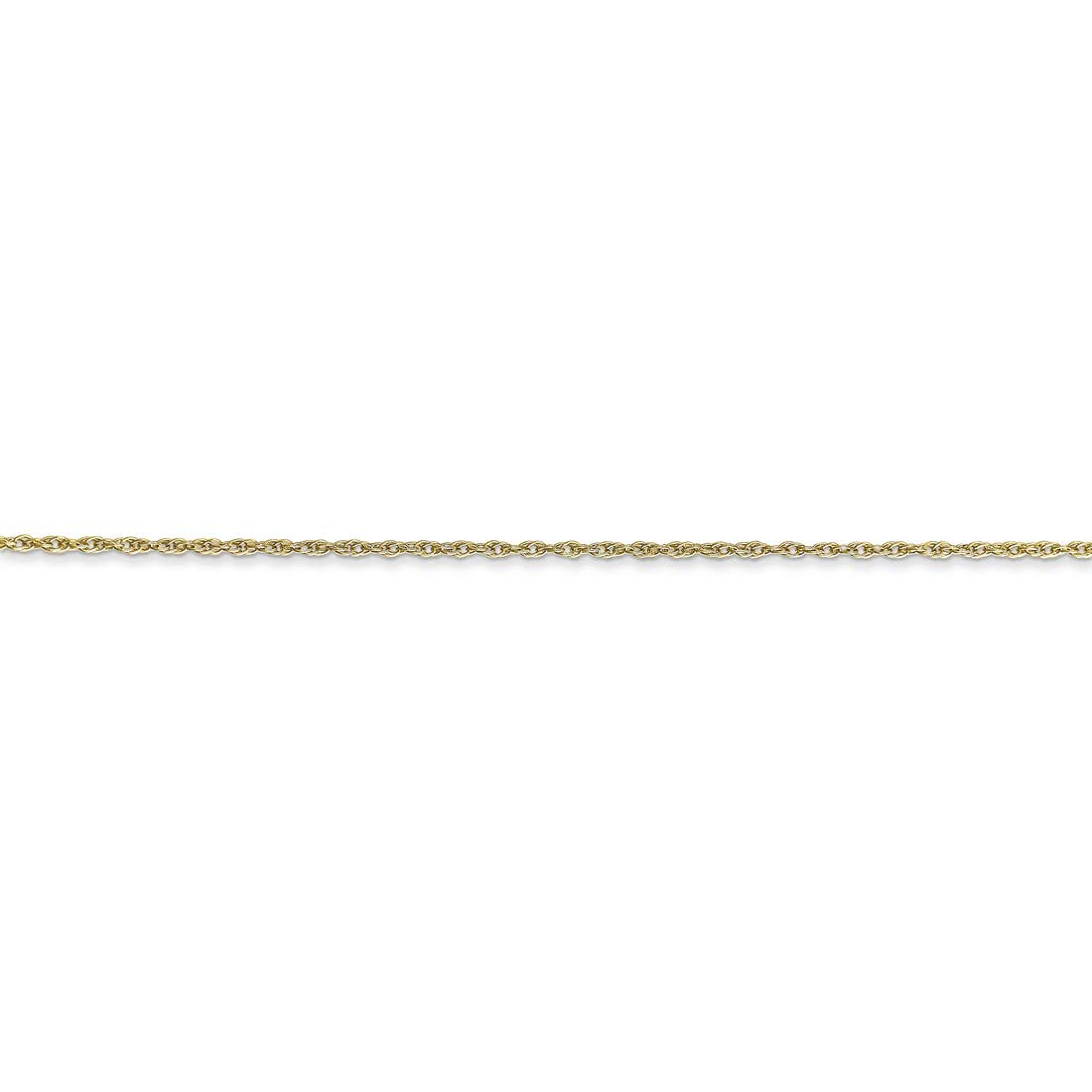 10K Yellow Gold Solid Petite Pendant Rope Chain Necklace for Women - Dainty & Elegant Jewelry Gift for Birthday, Anniversary & Special Occasions