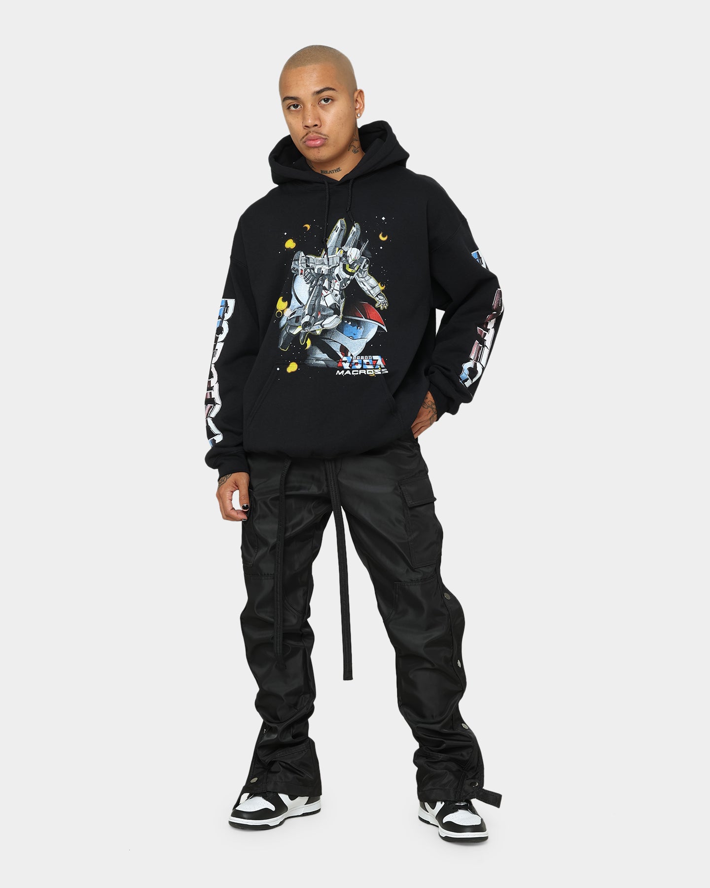 Robotech Macross Saga Hoodie - Black | American Thrift | Anime Streetwear for Cosplay & Casual Wear