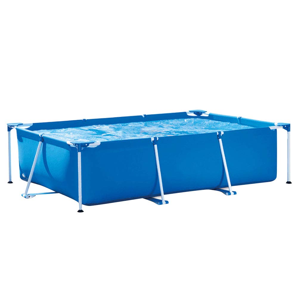Rectangular Steel Tube Above Ground Pool Set - 9.8ft x 6.5ft x 2.4ft Outdoor Backyard Swimming Pool for Adults, Kids, Family Fun & Summer Parties