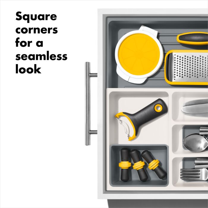 Expandable Kitchen Utensil Drawer Organizer - Adjustable Drawer Divider for Spoons, Forks & Knives - Perfect for Kitchen, Office & Dorm Organization