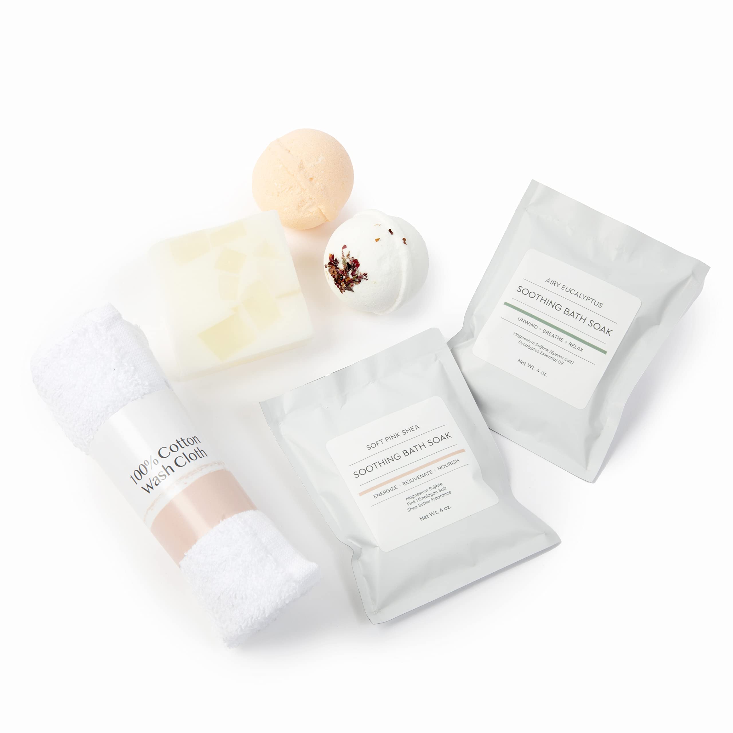 Luxury Spa Gift Box for Women - Relaxing Self-Care Set with Bath Salts, Bath Bombs, Handmade Soap & Satin Sleep Mask | Perfect Birthday, Mother's Day Gift & Home Spa Treatment