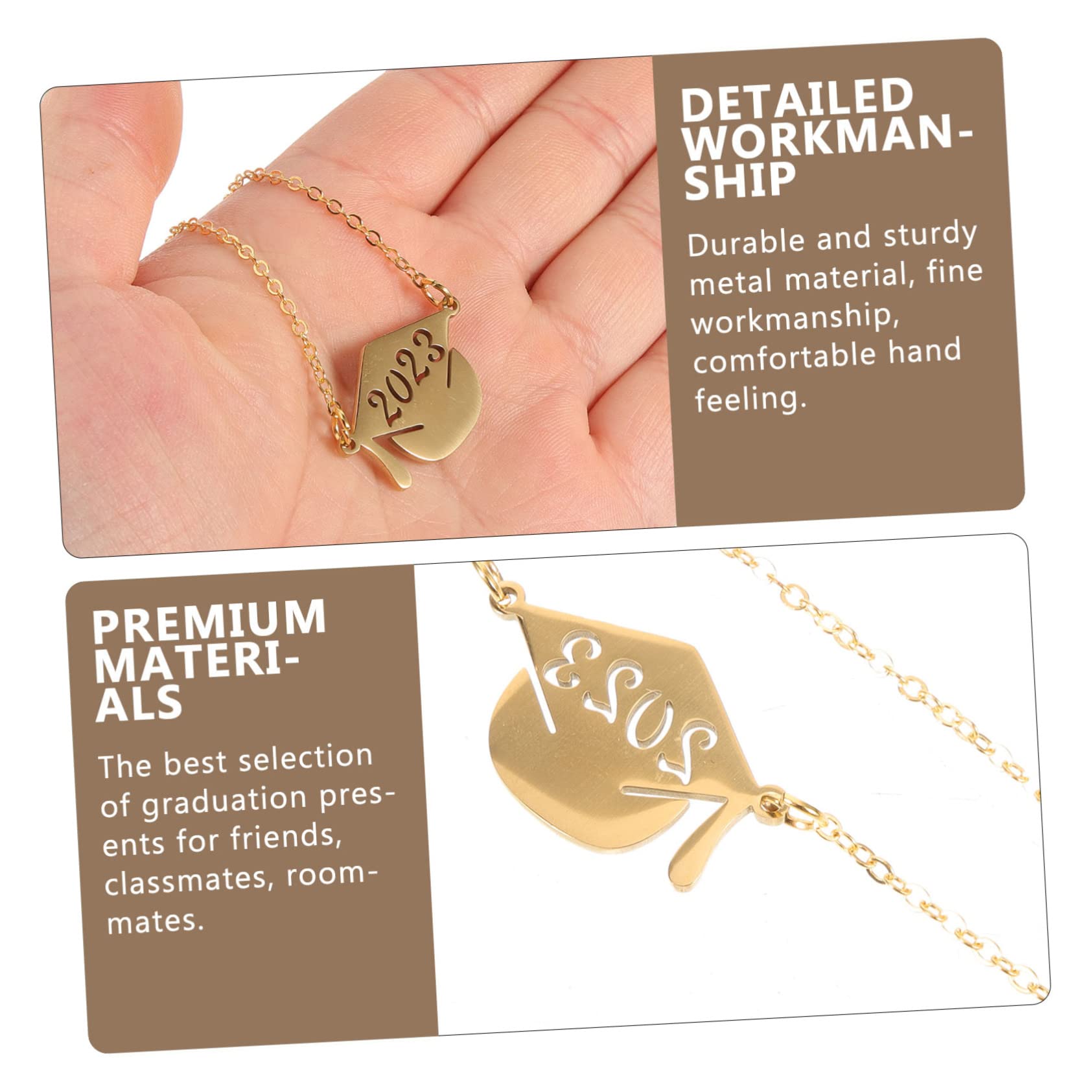 TEHAUX Stylish Doctoral Hat Necklace - Adjustable Graduation Jewelry Gift for Classmates, Teachers & Friends - Perfect for Graduation Ceremonies, School Events & Academic Celebrations