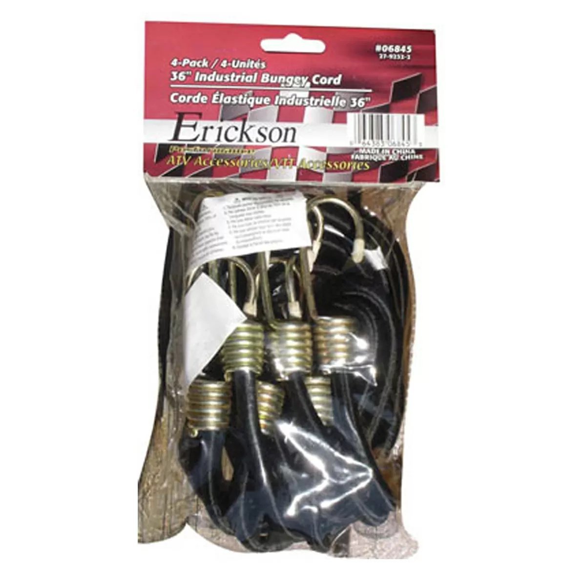 Erickson Manufacturing 10mm Heavy Duty Bungee Cord - Industrial Strength Elastic Rope for Securing Cargo, Camping Gear & Outdoor Equipment