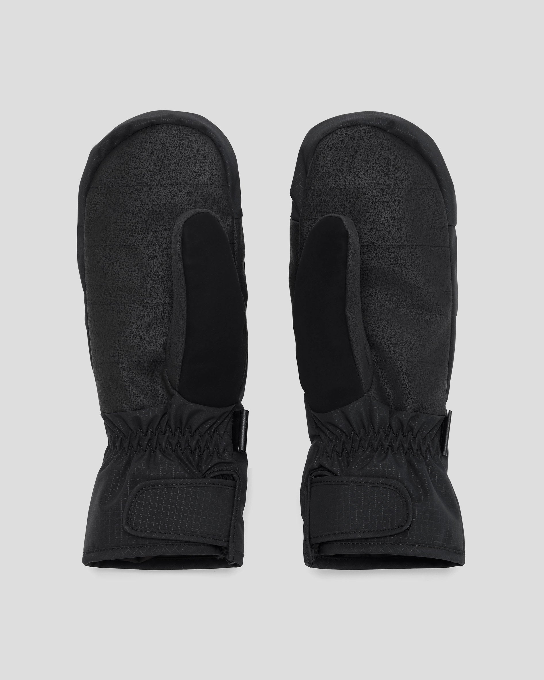 PWDR Days Insulated Snow Mittens - Waterproof Winter Gloves for Men & Women, Black Stingray Design - Perfect for Skiing, Snowboarding & Cold Weather Activities