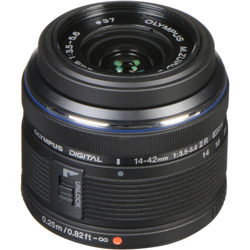 Olympus M.Zuiko Digital ED 14-42mm f/3.5-5.6 II R Zoom Lens for Micro Four Thirds Cameras - Black (Perfect for Travel, Vlogging & Everyday Photography)