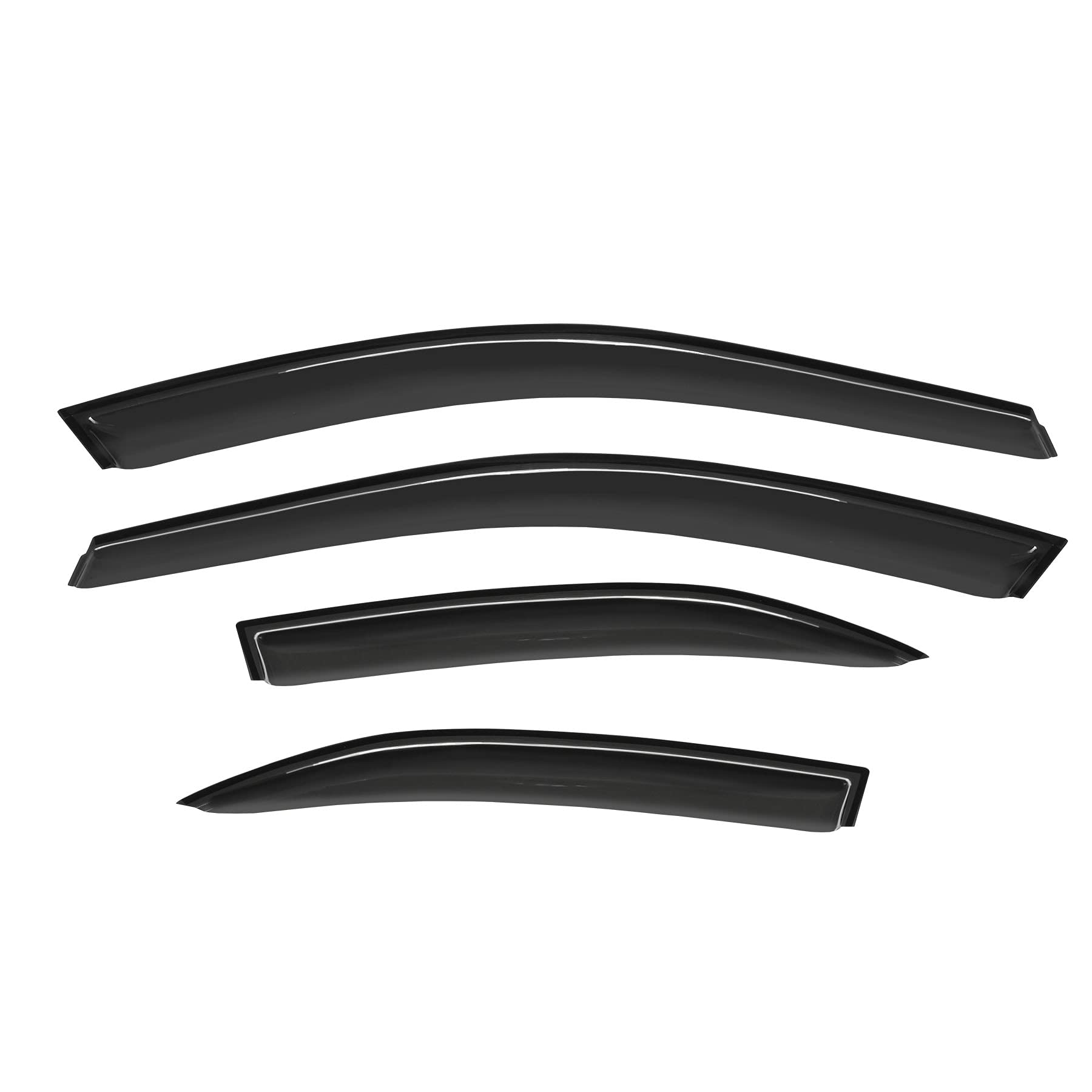 4pcs Side Window Deflectors for 2002-2006 Toyota Camry - Smoke Tinted Window Visors & Rain Guards - Perfect for Sun Protection & Weatherproofing While Driving