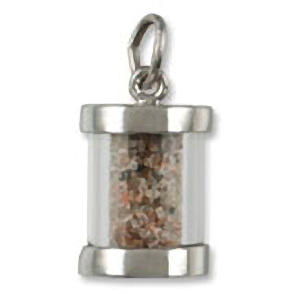 Nova Scotia Sand Capsule Charm - Sterling Silver Pendant for Bracelets & Necklaces - Perfect for Travel Souvenirs, Beach Lovers & Jewelry Making
