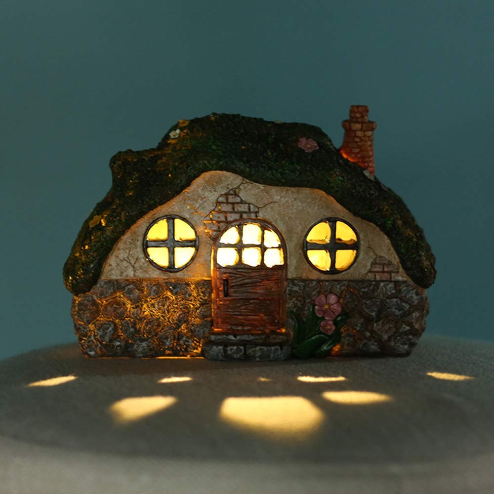 Powstro Solar Powered Fairy House Lights - Waterproof LED Outdoor Garden Decor with Light Control - Perfect for Resin Pathway, Lawn & Fairy Garden Decoration (Great for Patio, Yard & Landscape Lighting)