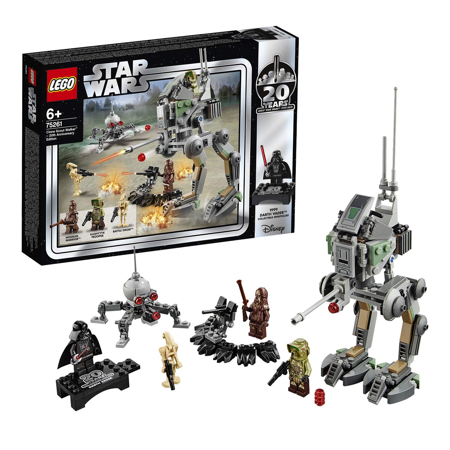 LEGO 75261 Star Wars Clone Scout Walker 20th Anniversary Edition - Buildable Toy for Kids & Collectors - Perfect for Star Wars Fans, Display & Play