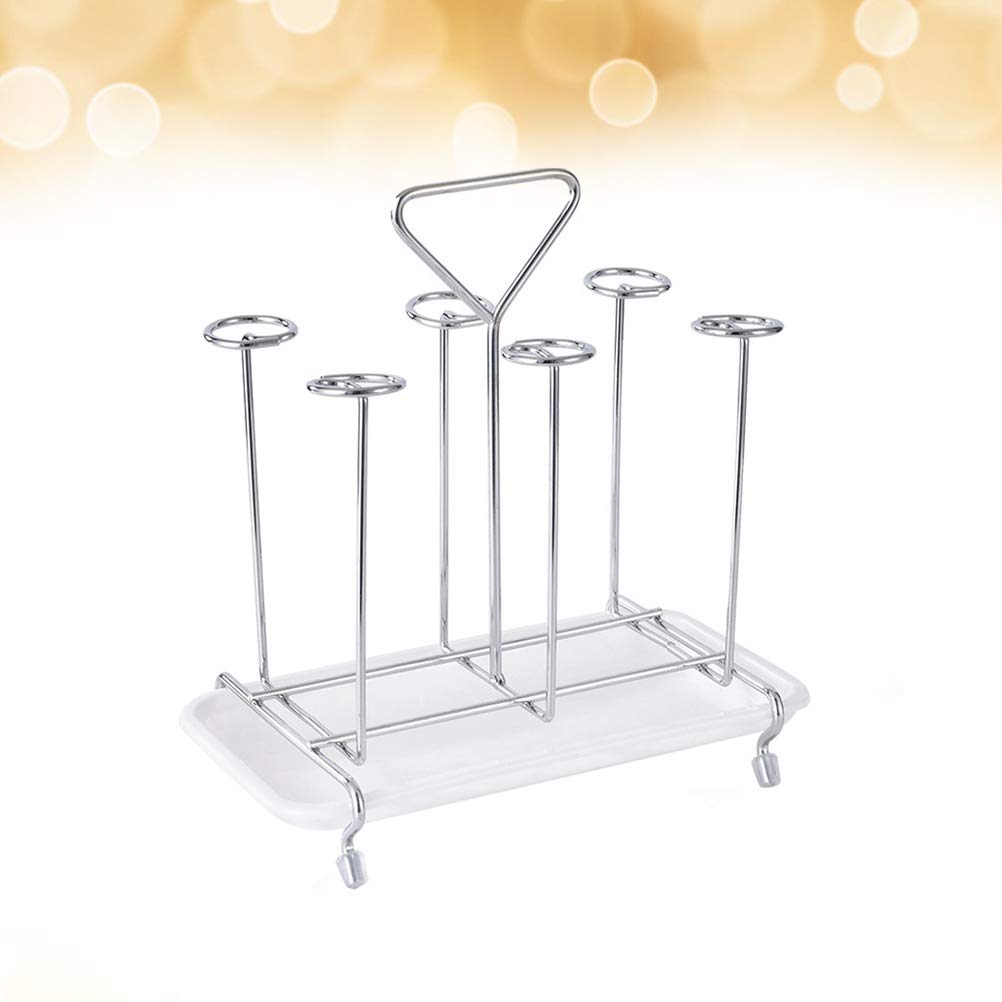 Cabilock Iron Glass Cup Holder - Hanging Coffee Mug Drying Rack, Kitchen Organizer for Draining & Storage | Perfect for Small Spaces, Dishwasher Safe, Rustproof Design