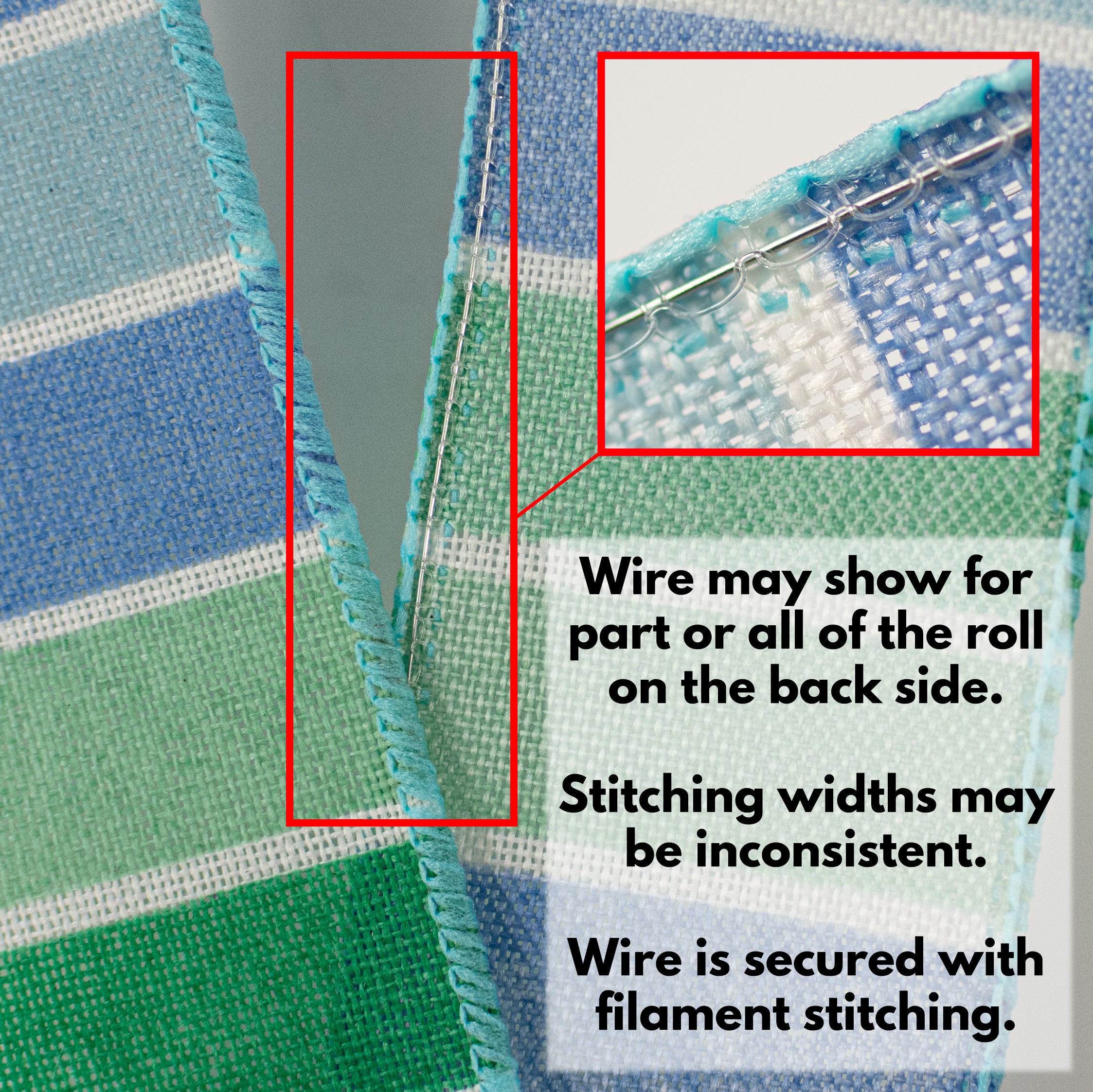 1.5 Inch Florida Stripe Ribbon - Blue, Mint, Green (10 Yards) for Gift Wrapping, DIY Crafts, and Party Decorations