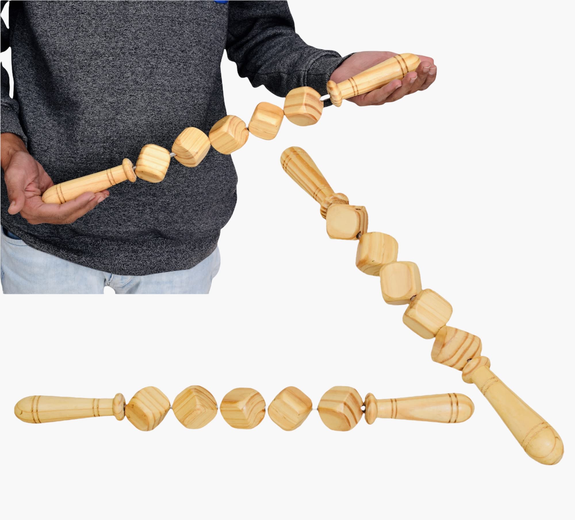 Maderoterapia Wooden Body Massage Kit - Set of 8 Wooden Massage Rollers for Relaxation, Rejuvenation & Cellulite Reduction | Full Body Wood Therapy Tools for Home Spa, Lymphatic Drainage & Self-Care Routine