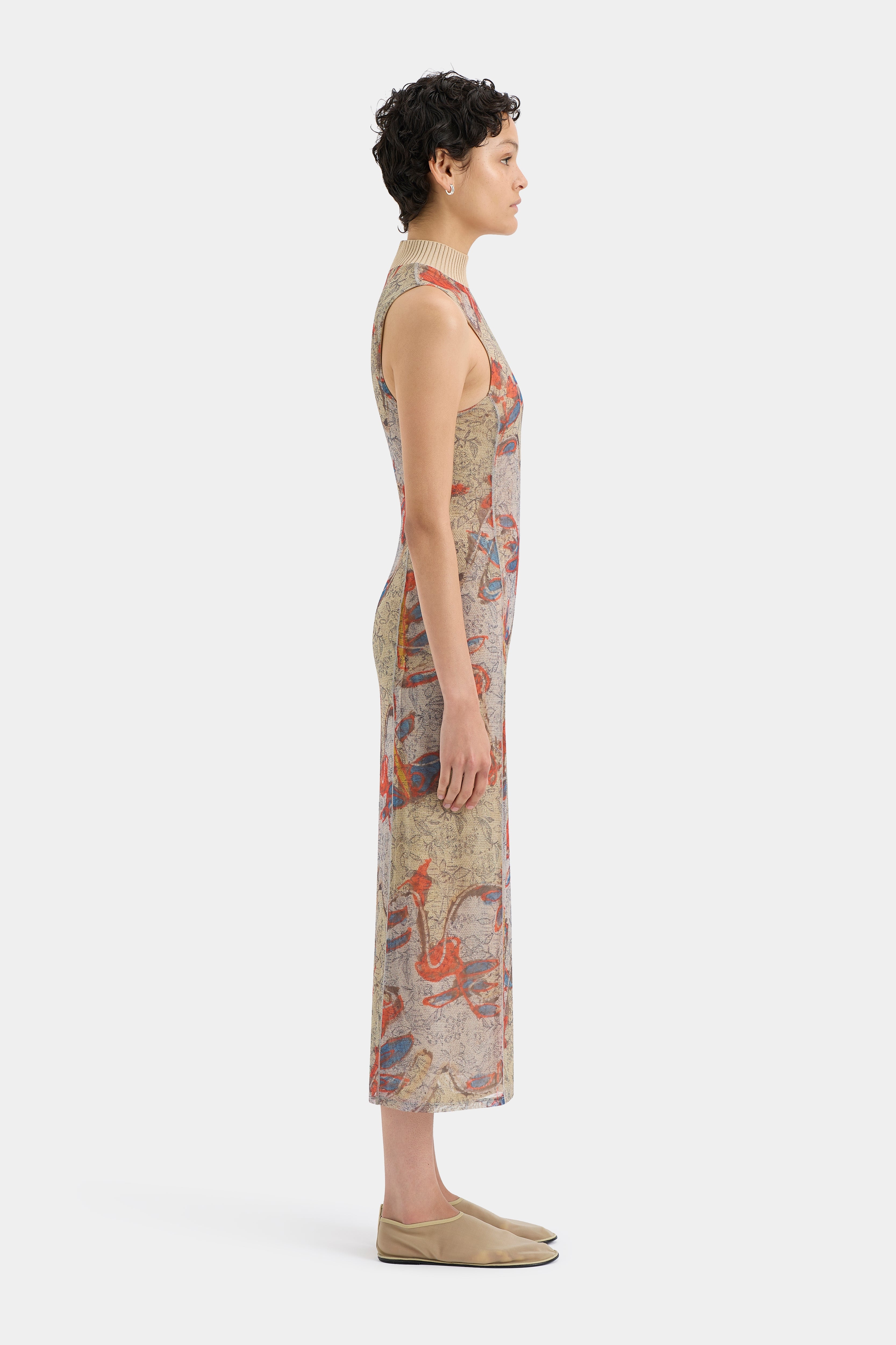 Stylish Electra Rib Neck Midi Dress for Women - Comfortable & Elegant Outfit for Parties, Dates & Office Wear