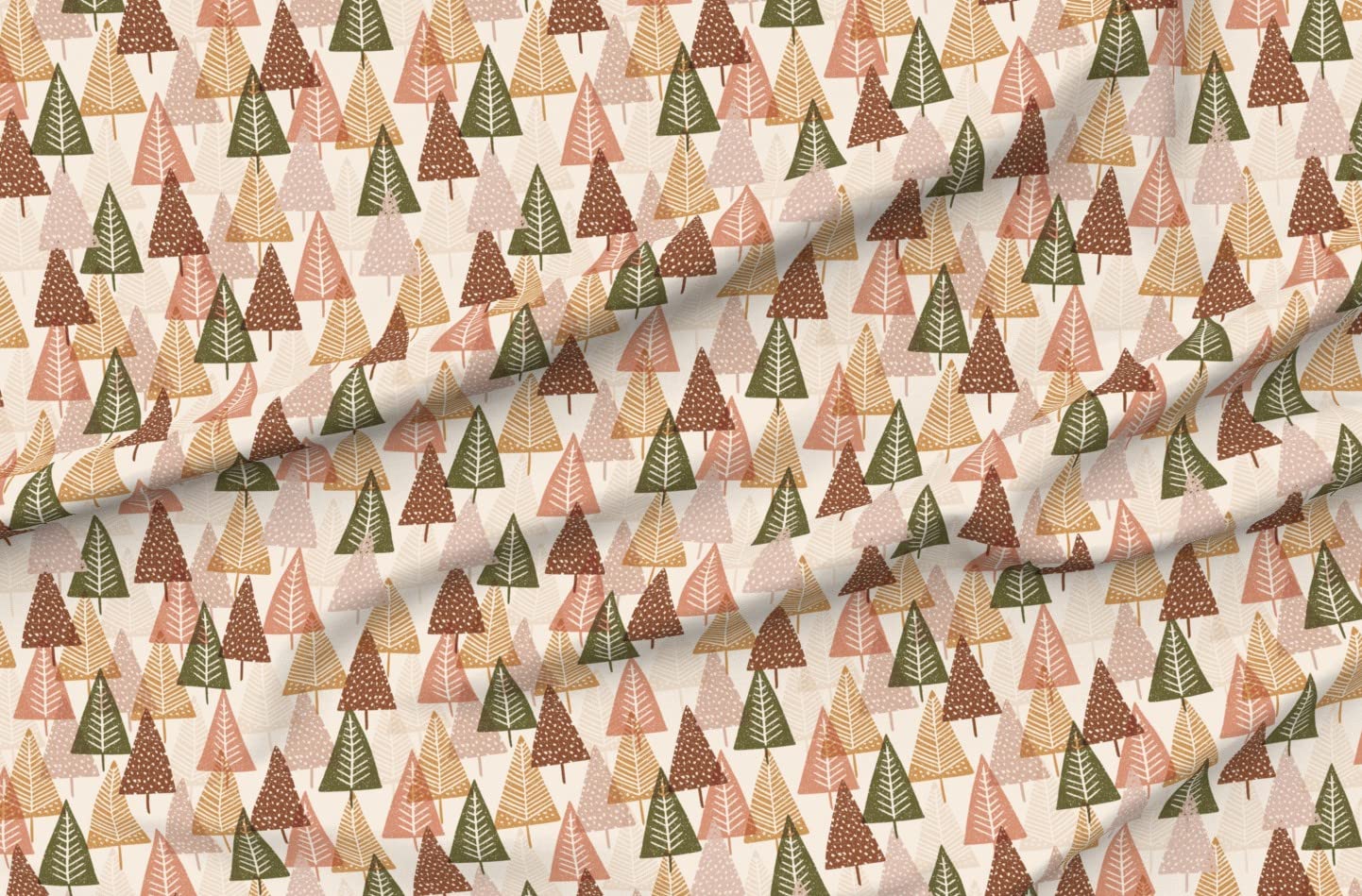 Fall Woods Forest Tree Autumn Printed Minky Fabric by The Yard - Soft Plush Material for Sewing Baby Blankets, Quilt Backing & DIY Crafts - Perfect for Cozy Home Decor, Seasonal Projects & Outdoor-Themed Creations