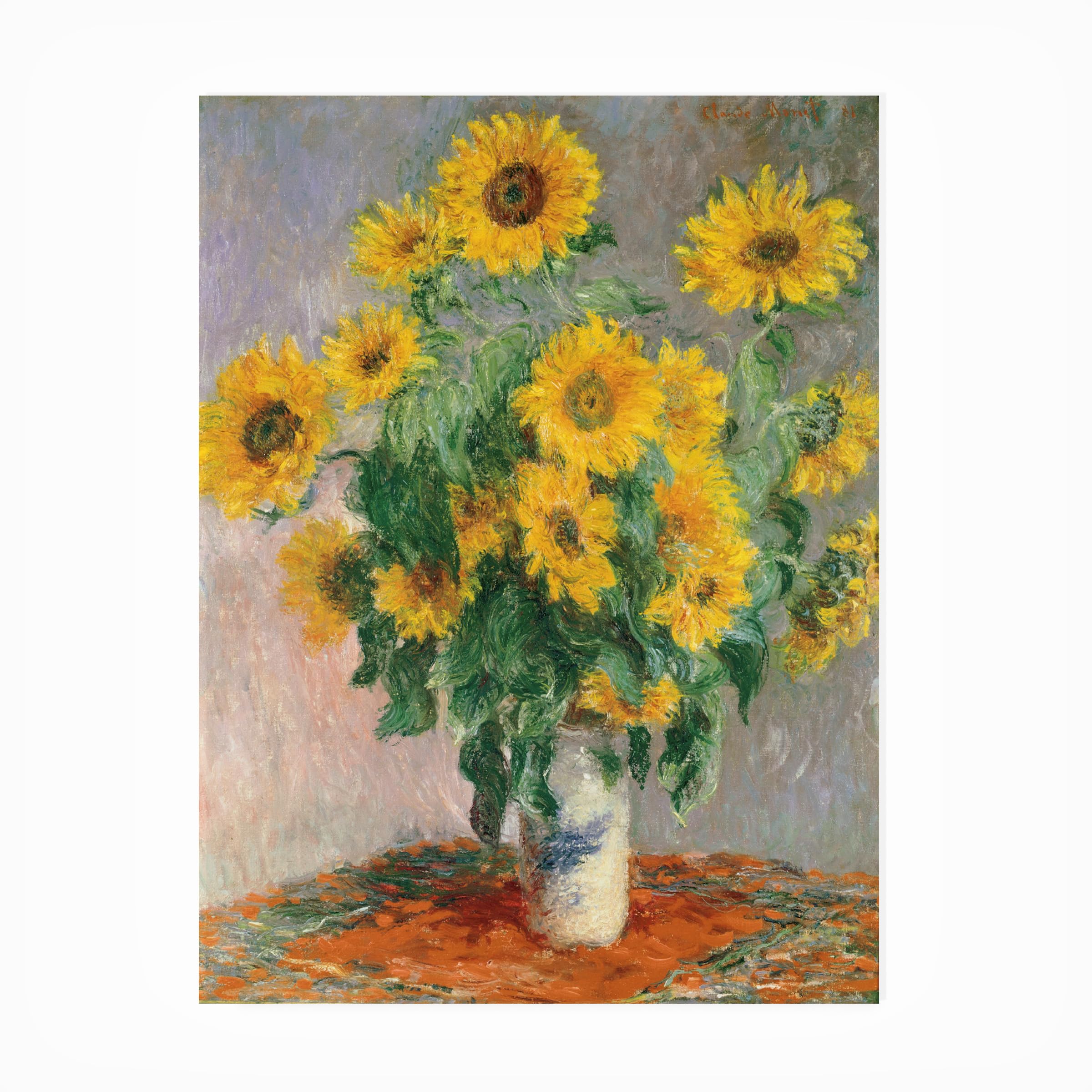 Claude Monet 'Sunflowers' Waterproof Outdoor Wall Art - Perfect for Garden, Patio, and All-Weather Home Decor