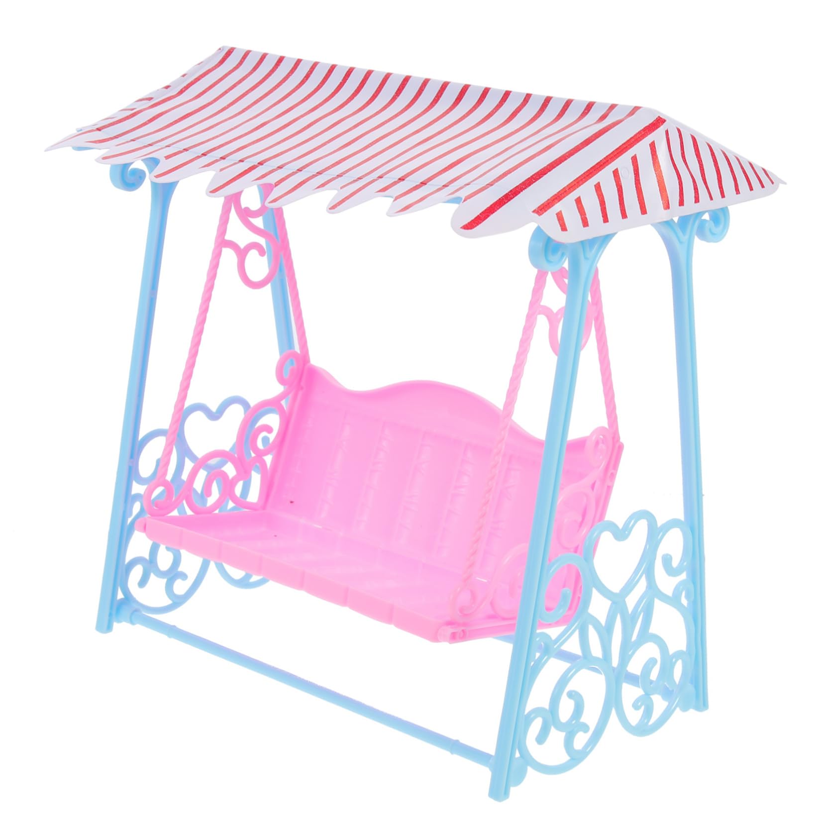 Miniature Swing Set for Dollhouse - ABS Plastic Outdoor Playground Accessories, Tiny House Furniture & Landscape Props - Perfect for Dollhouse Scenes, DIY Miniature Gardens & Model Displays