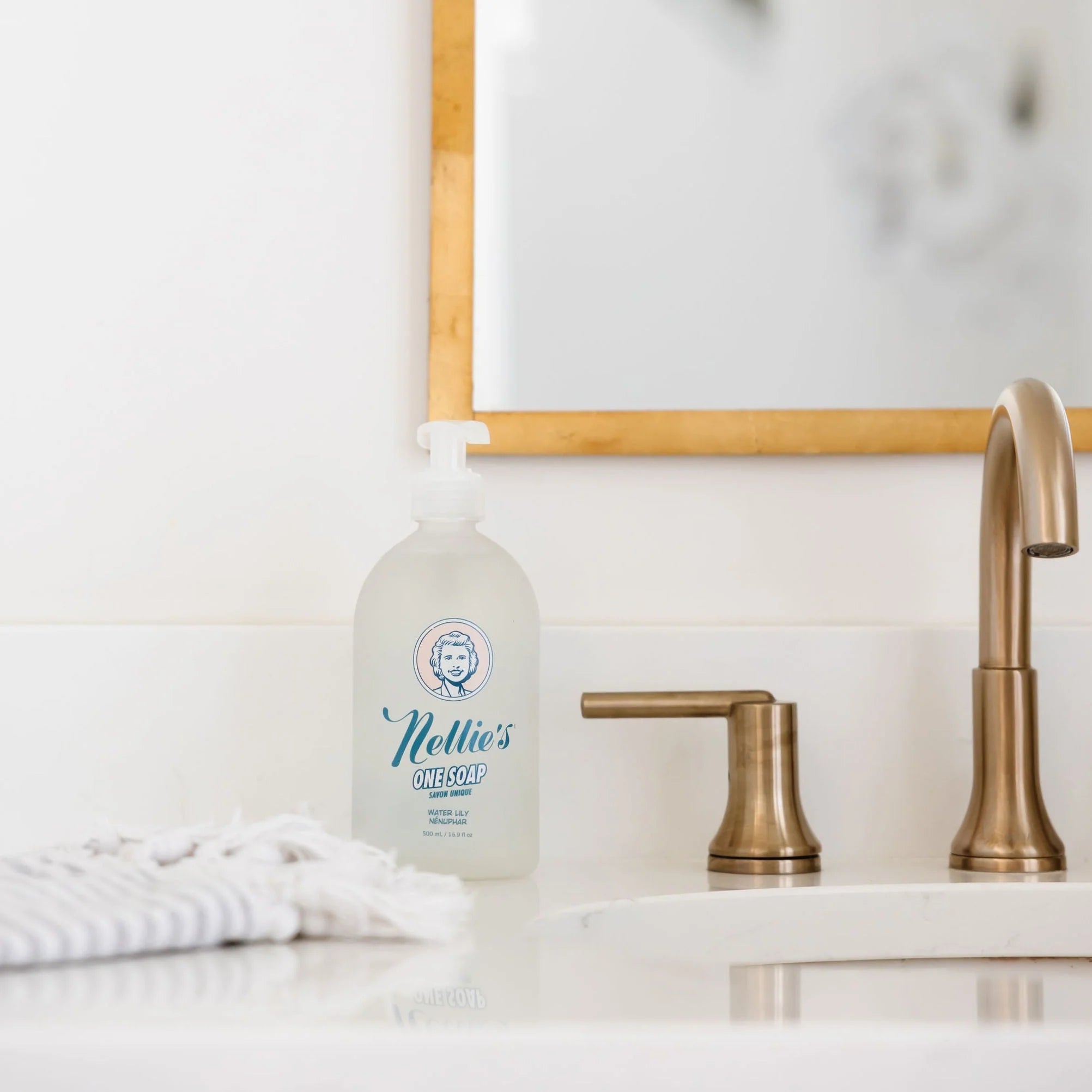 NELLIE'S One Soap Glass Bottle - 500ml Eco-Friendly Dish Soap for Hand Washing | Perfect for Kitchen, Bathroom & Camping Use