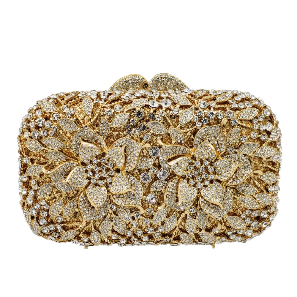 FGG Crystal Clutch Purse for Women - Elegant Rhinestone Evening Bag for Wedding, Party & Bridal Events | Sparkling Minaudiere Handbag for Prom, Gala & Special Occasions