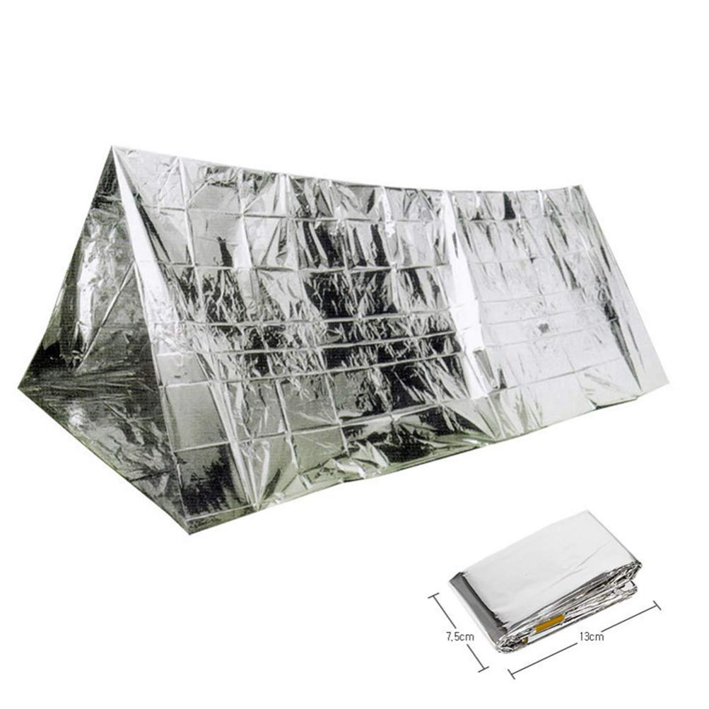 LIOOBO 2-Person Thermal Teepee Tent - Lightweight Folding Emergency Shelter for Camping, Hiking & Outdoor Adventures | Portable Waterproof Tent for Backpacking, Survival & Family Camping Trips