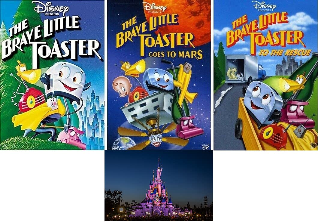 The Brave Little Toaster Trilogy: Goes to Mars & To The Rescue (3 DVD Set) with Bonus Disney Art Card - Perfect for Family Movie Nights and Disney Collectors