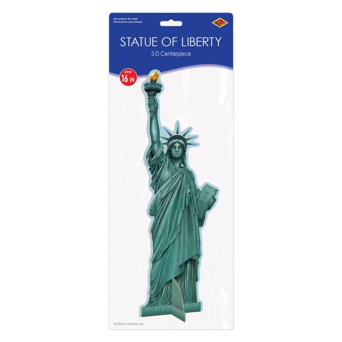 12 Pack Beistle 3D Statue of Liberty Centerpieces for Patriotic Party Decorations - Perfect for 4th of July, Independence Day & American Theme Celebrations