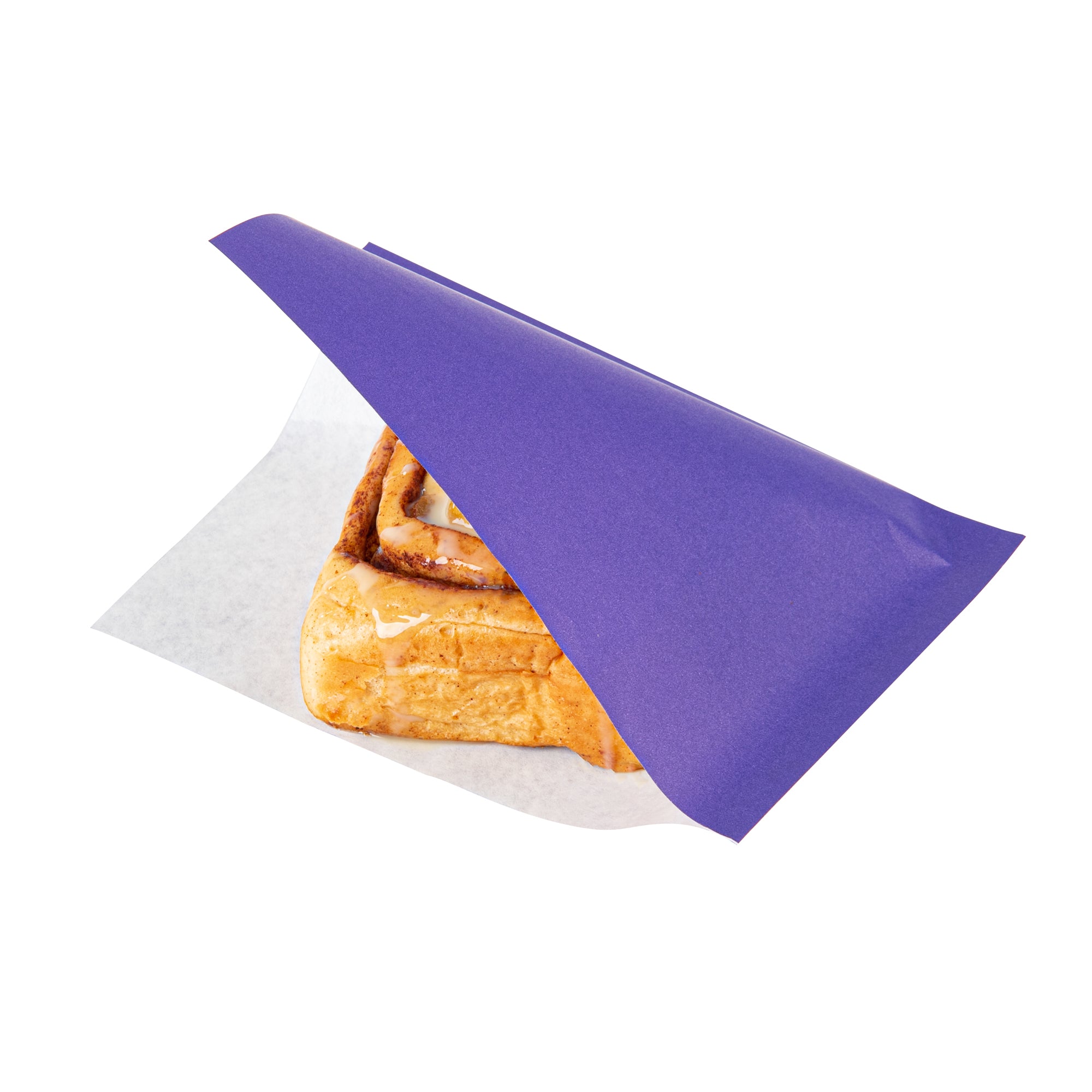 Purple Greaseproof Paper Bags - Small Double Open Food Bags (6.25