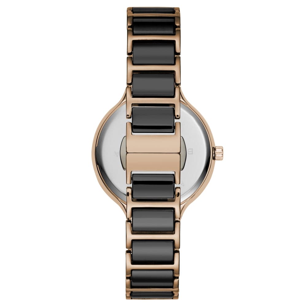 BCBGMAXAZRIA BG50678007 Women's Black Ceramic Strap Watch - Elegant & Durable Timepiece for Office, Party & Everyday Wear